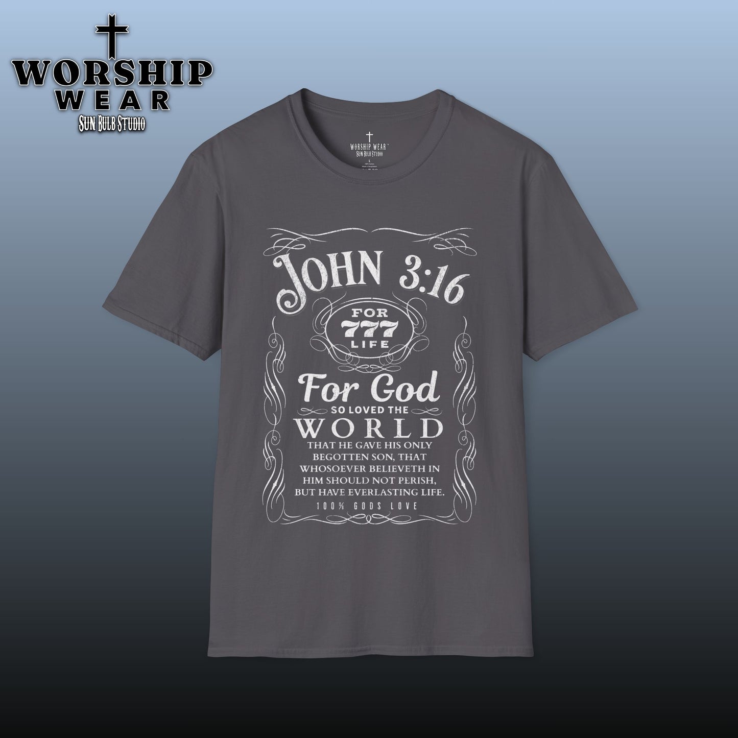 John 3:16 Vintage Label Christian T-Shirt — Worship Wear™