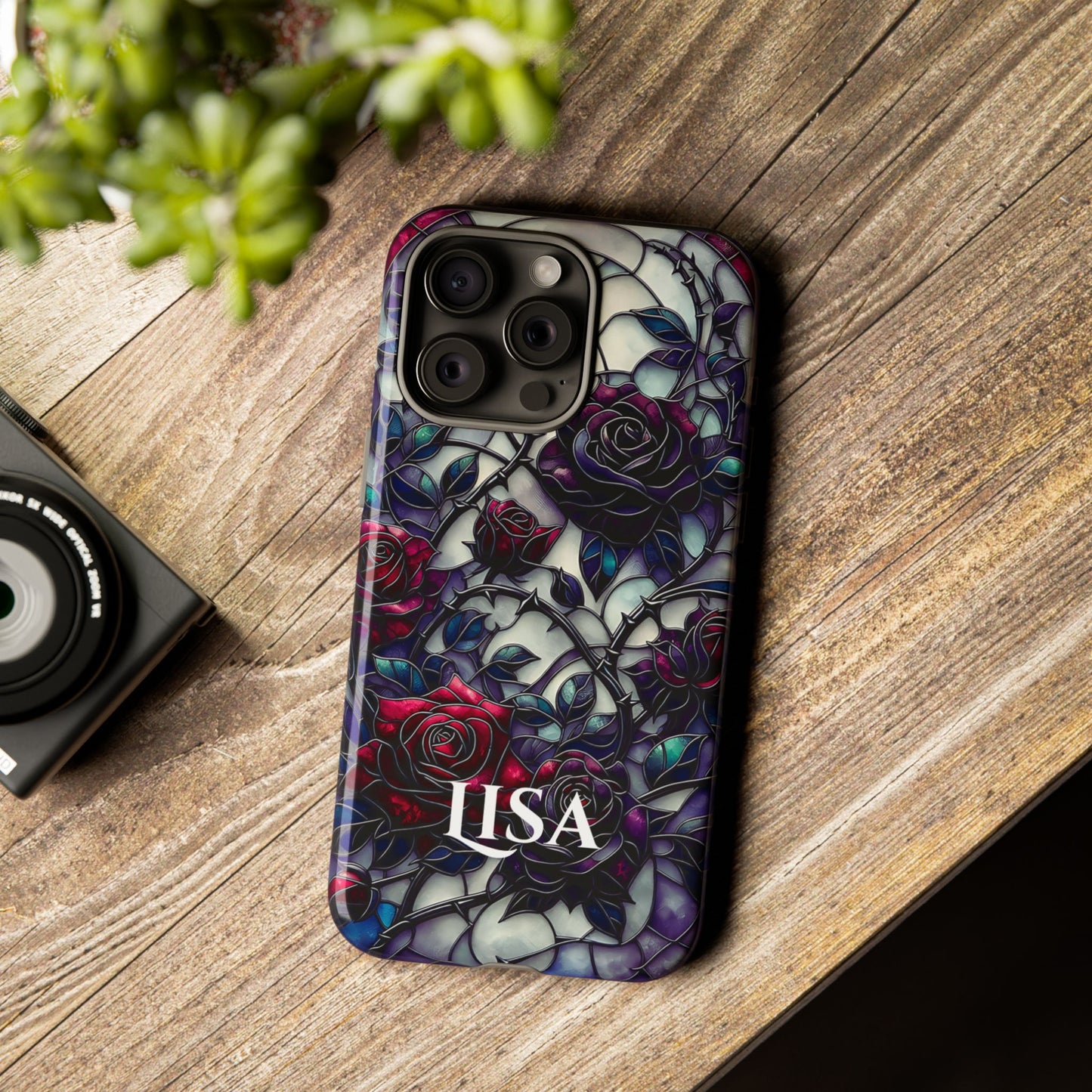 Cathedral Night Roses - Personalized Phone Case