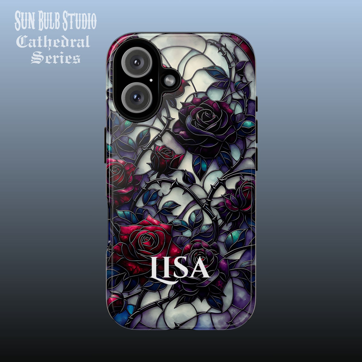Cathedral Night Roses - Personalized Phone Case