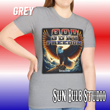 God. Guns. Freedom. – Patriotic Eagle T-Shirt