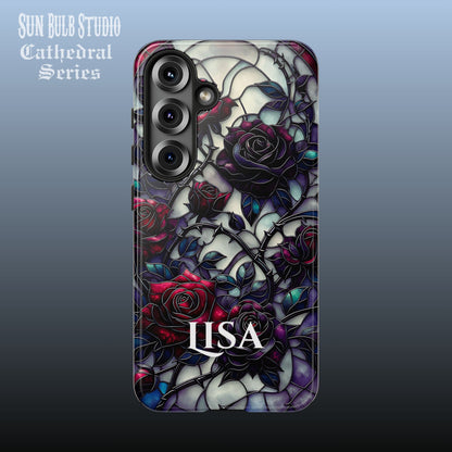 Cathedral Night Roses - Personalized Phone Case