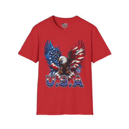 USA Eagle Wings Patriotic T-Shirt | Vintage Americana Graphic Tee