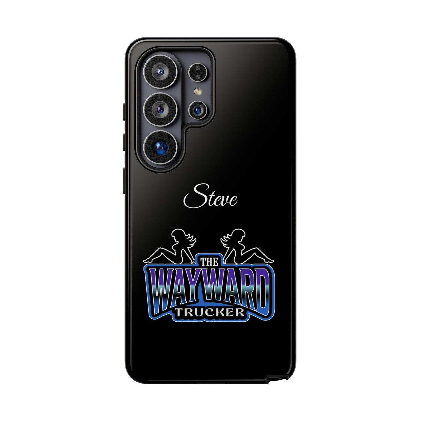 Personalized 'The Wayward Trucker' Phone Case — Custom Name Tough Case for Truck Drivers