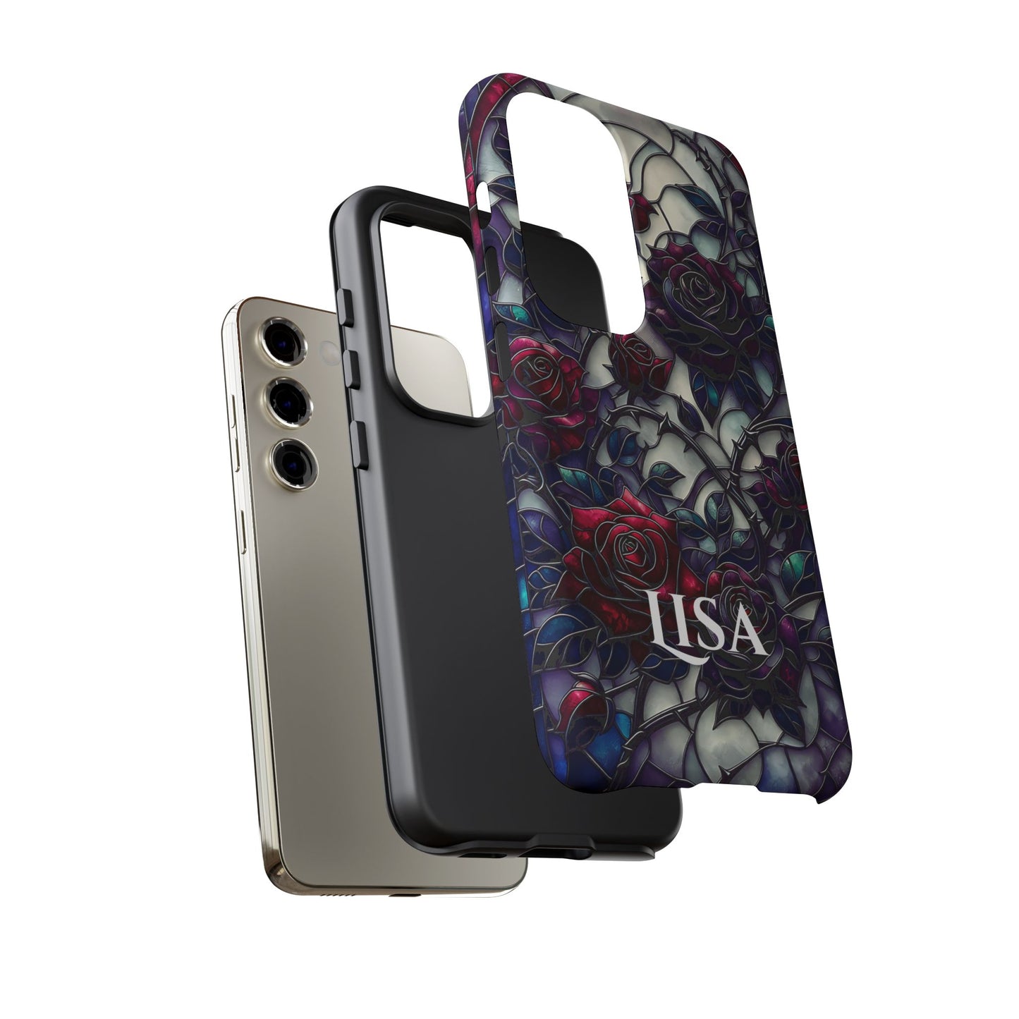 Cathedral Night Roses - Personalized Phone Case