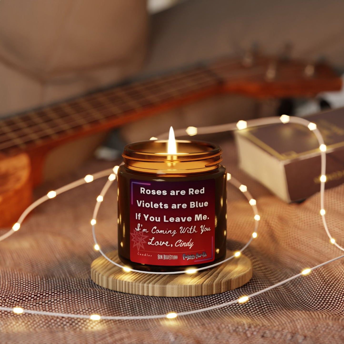 Customize Your Vibe™ Personalized Candle – Roses are Red