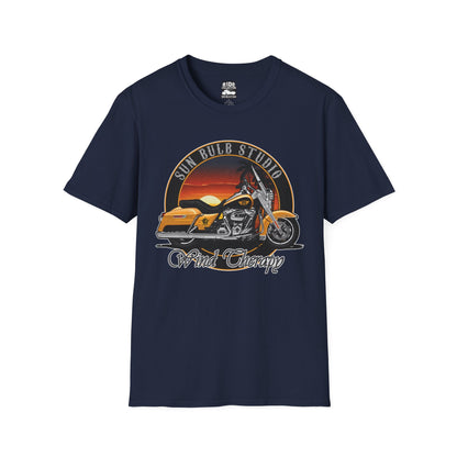 Wind Therapy Vintage Motorcycle T-Shirt | Sunset Ride Graphic Tee