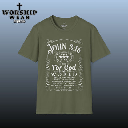 John 3:16 Vintage Label Christian T-Shirt — Worship Wear™