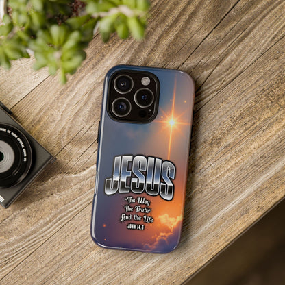 JESUS — The Way, The Truth, The Life — Radiant Sunrise Edition Phone Case