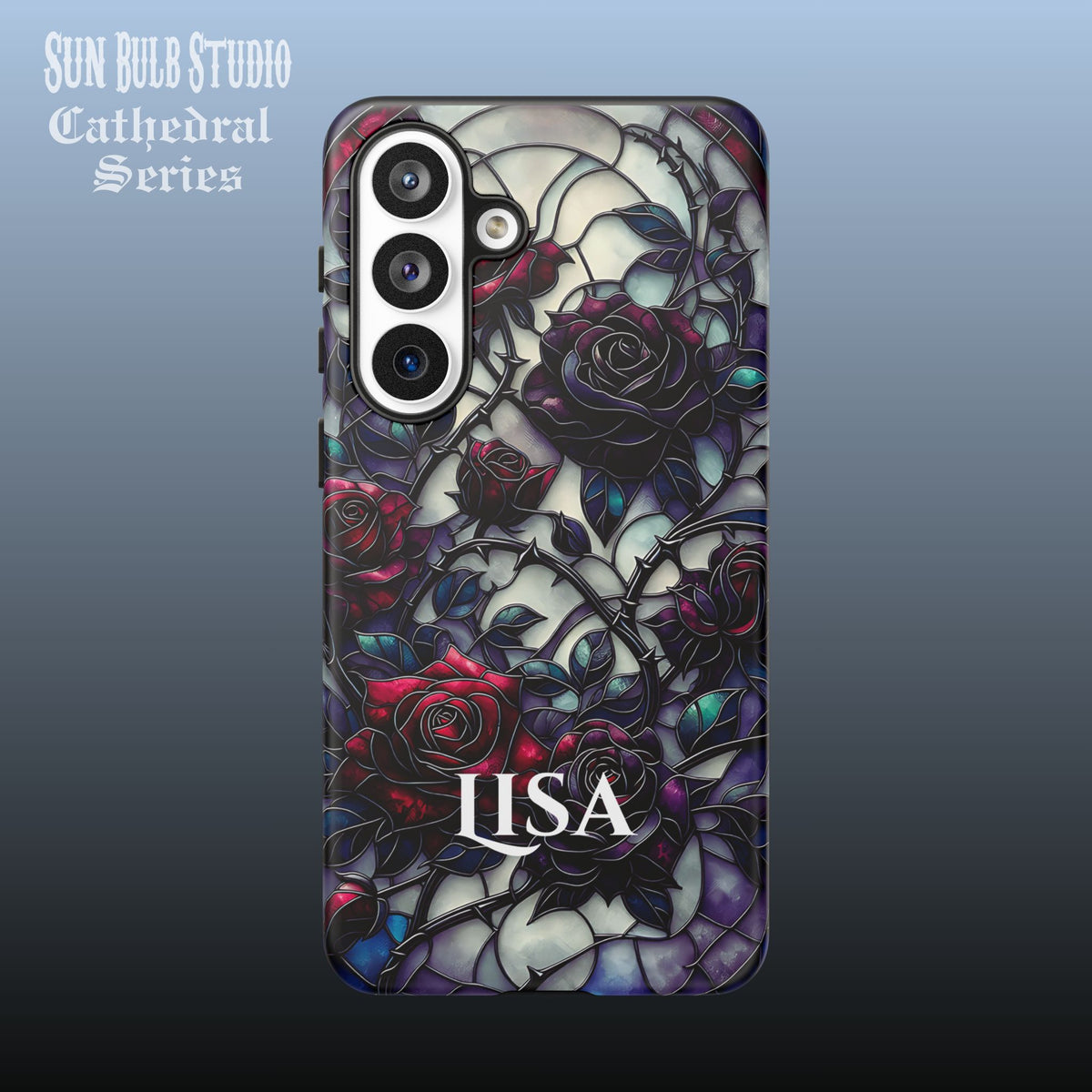 Cathedral Night Roses - Personalized Phone Case