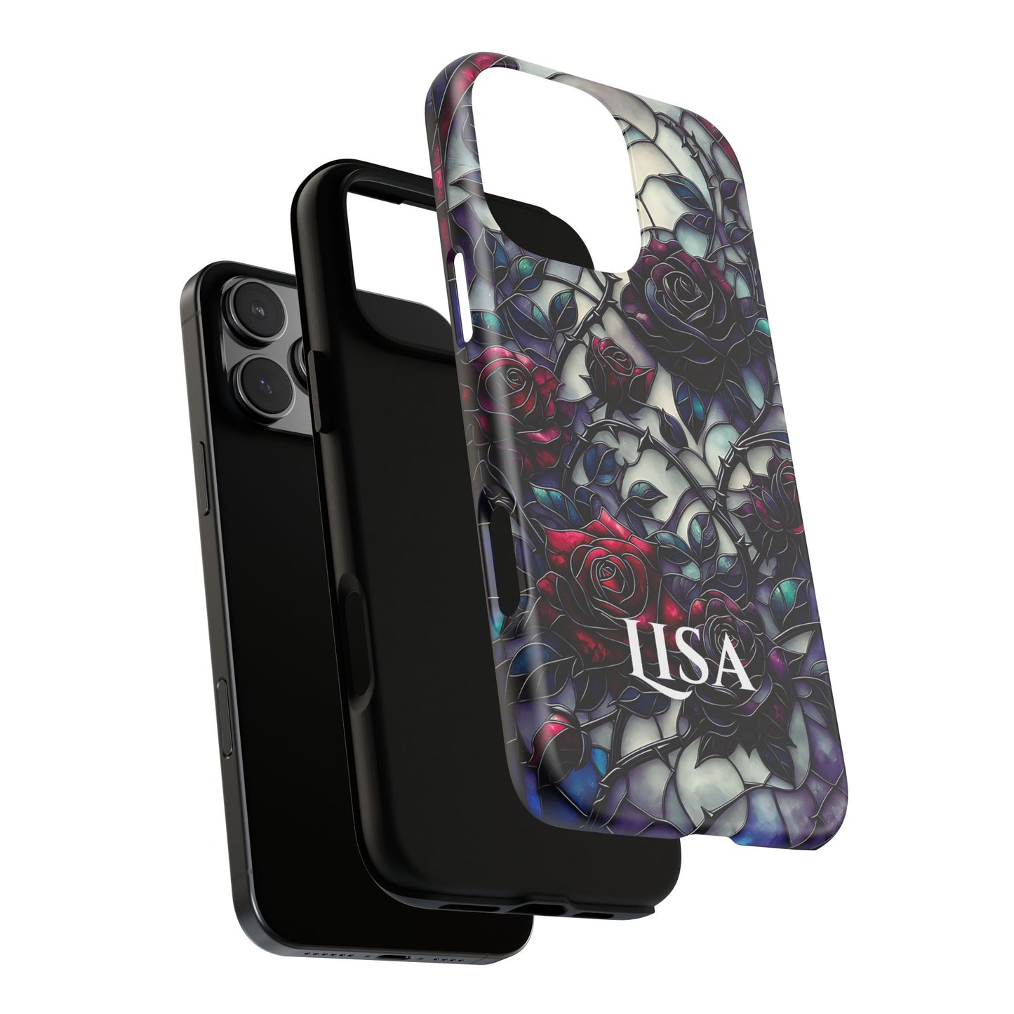 Cathedral Night Roses - Personalized Phone Case