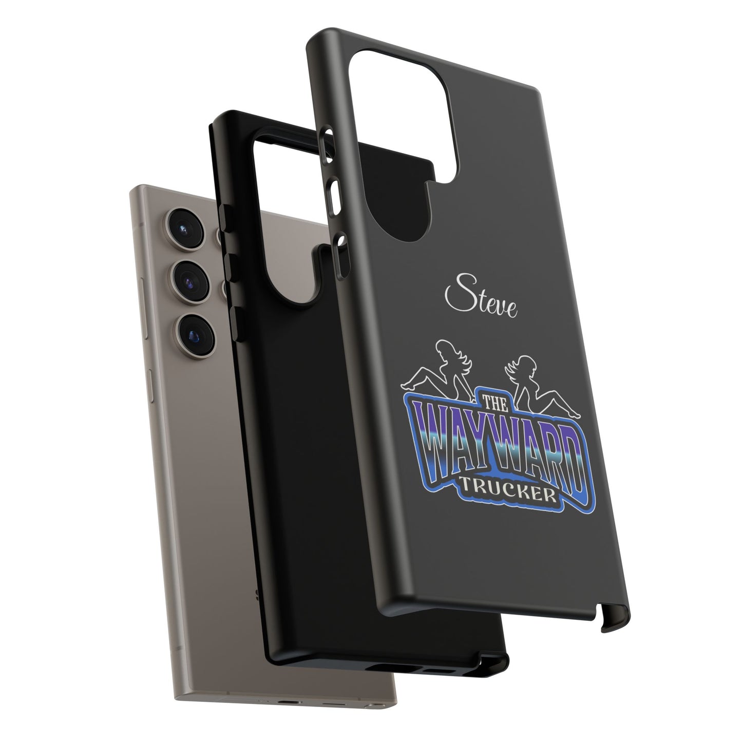 Personalized 'The Wayward Trucker' Phone Case — Custom Name Tough Case for Truck Drivers