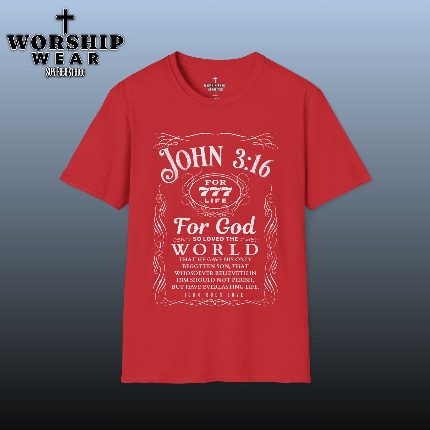 John 3:16 Vintage Label Christian T-Shirt — Worship Wear™