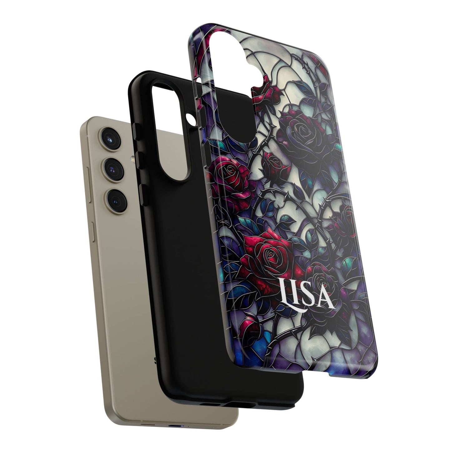Cathedral Night Roses - Personalized Phone Case
