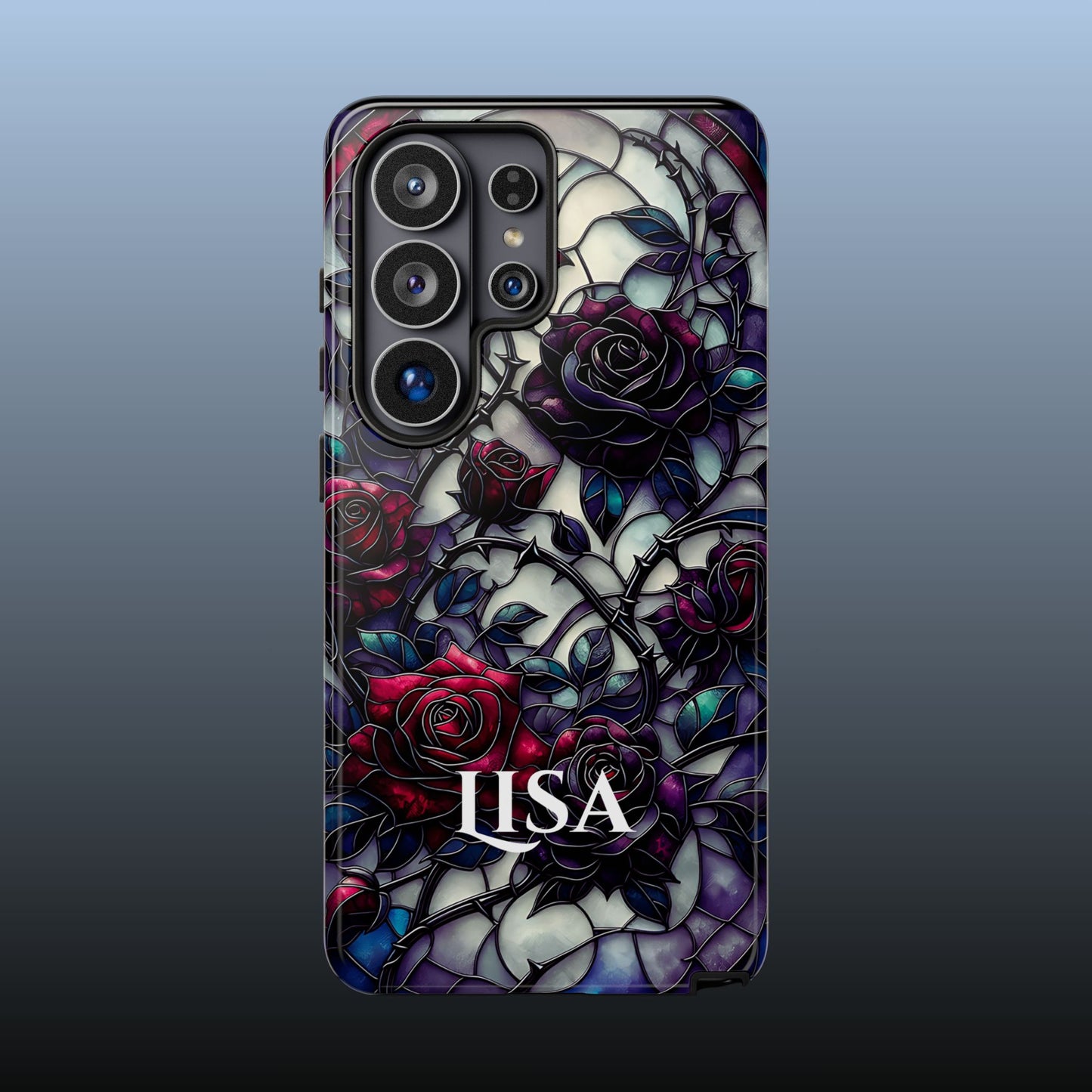 Cathedral Night Roses - Personalized Phone Case