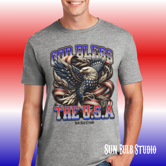God Bless the U.S.A -short sleeve T shirt