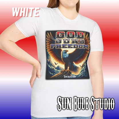 God. Guns. Freedom. – Patriotic Eagle T-Shirt
