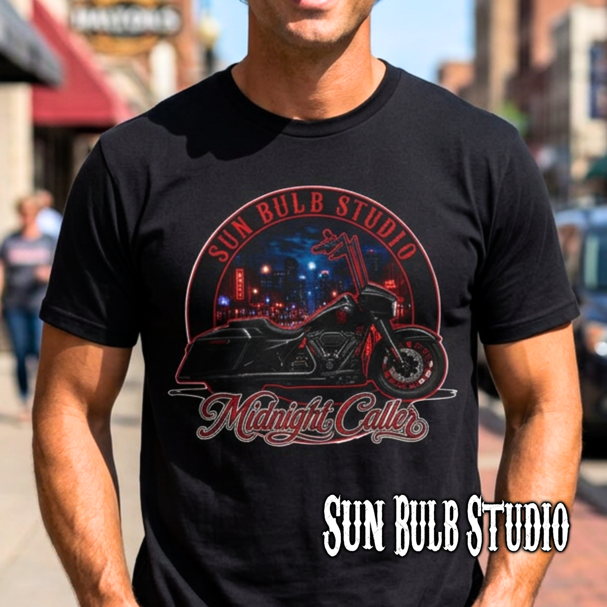Midnight Caller Vintage Motorcycle T-Shirt | Night Ride Graphic Tee