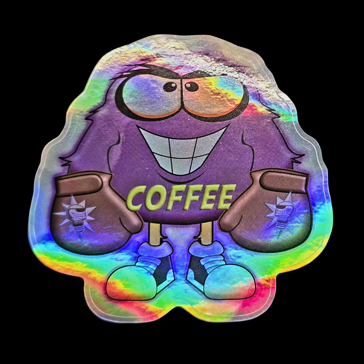 Coffee Chaos Sticker Pack — Holographic Vinyl Stickers