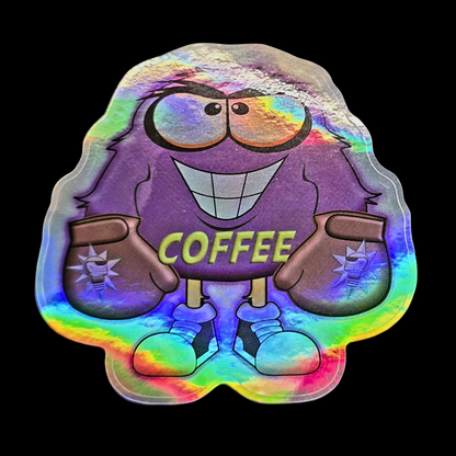 Coffee Chaos Sticker Pack — Holographic Vinyl Stickers