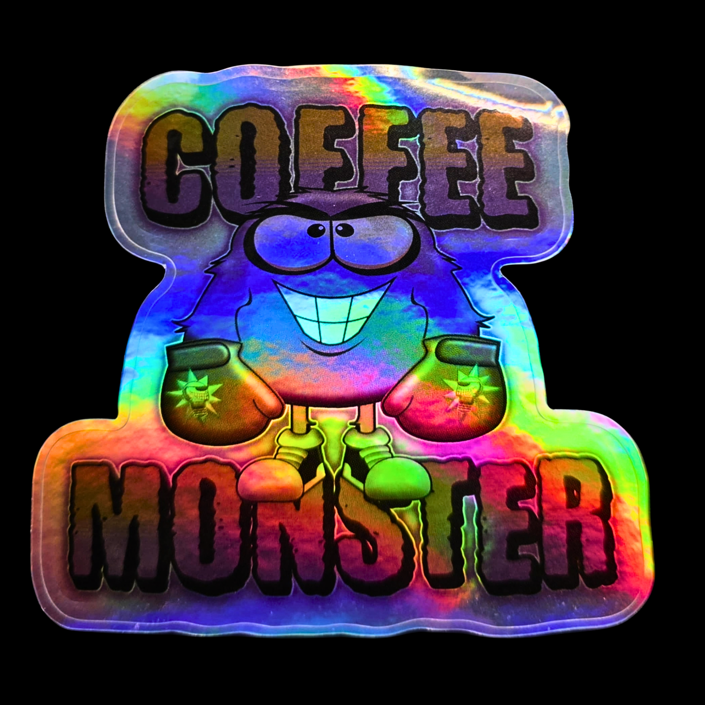 Coffee Chaos Sticker Pack — Holographic Vinyl Stickers